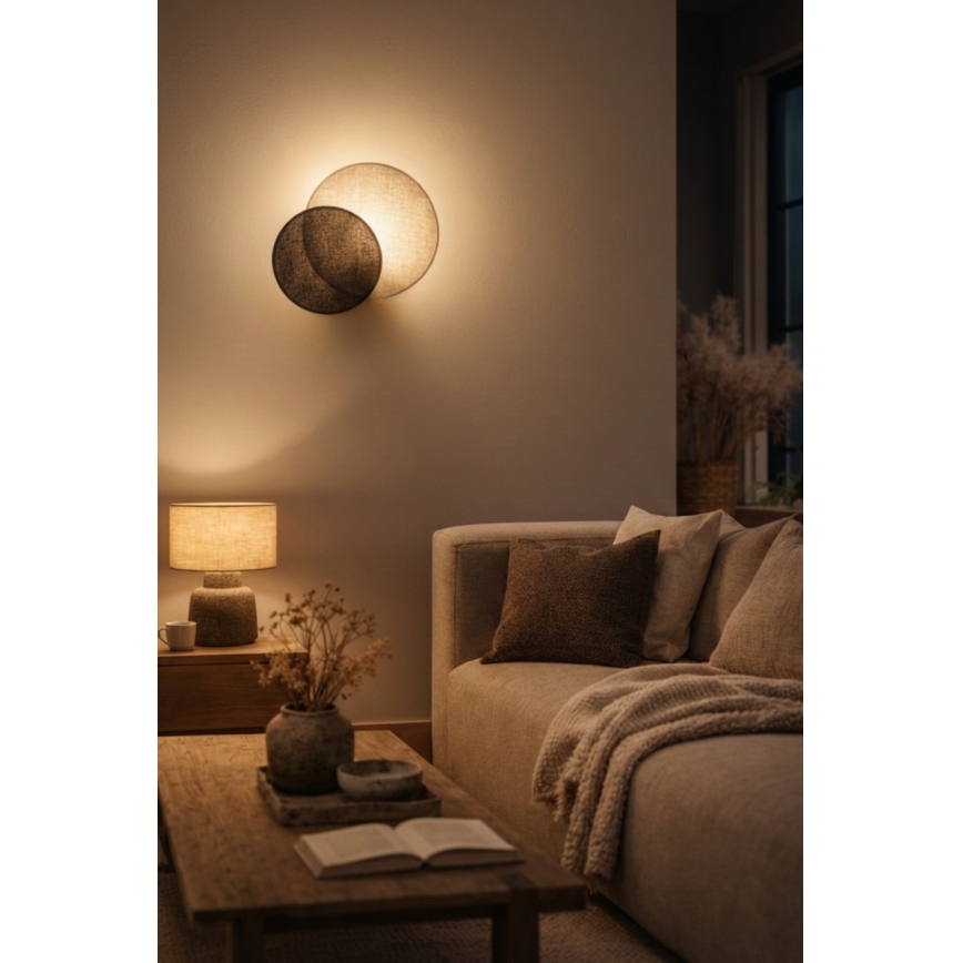 Brilagi - Kinkiet CIRCLES 1xE27/60W/230V Ø 35 cm kremowy/brązowy