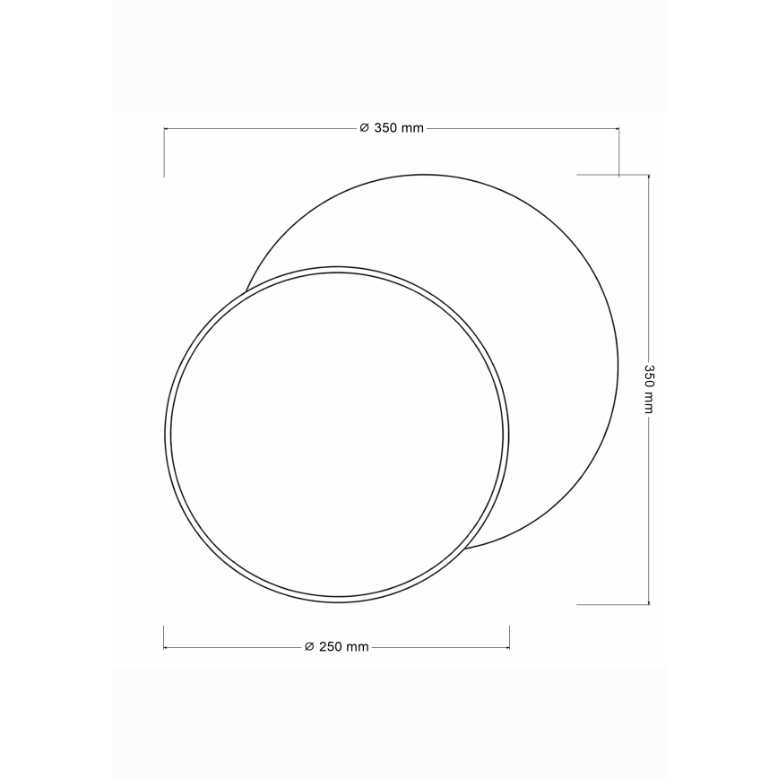 Brilagi - Kinkiet CIRCLES 1xE27/60W/230V Ø 35 cm kremowy/brązowy