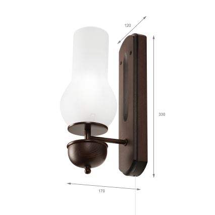 Brilagi - Kinkiet COTTAGE 1xE14/40W/230V buk/biały
