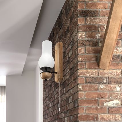 Brilagi - Kinkiet COTTAGE 1xE14/40W/230V dąb/biały