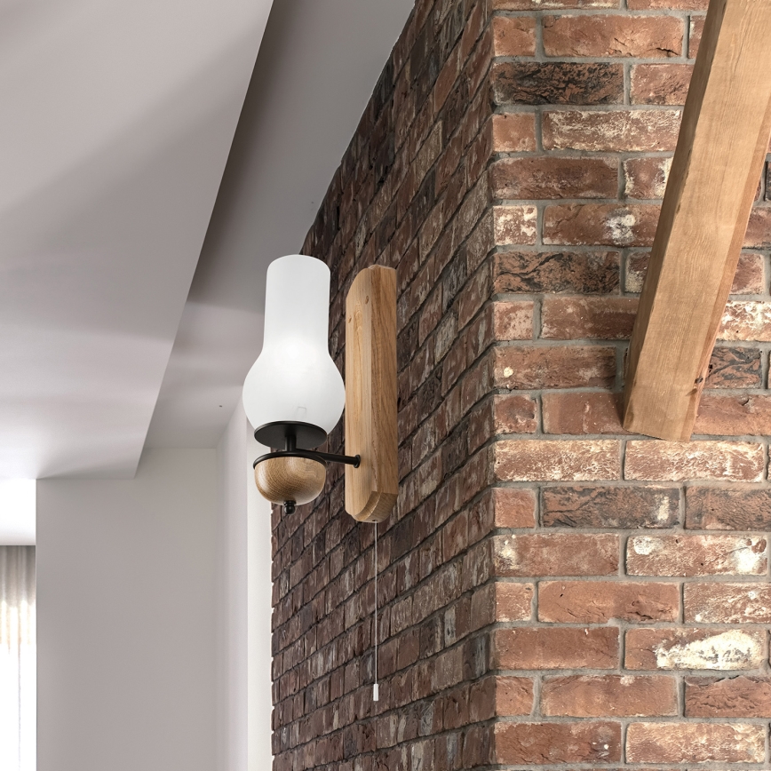 Brilagi - Kinkiet COTTAGE 1xE14/40W/230V dąb/biały