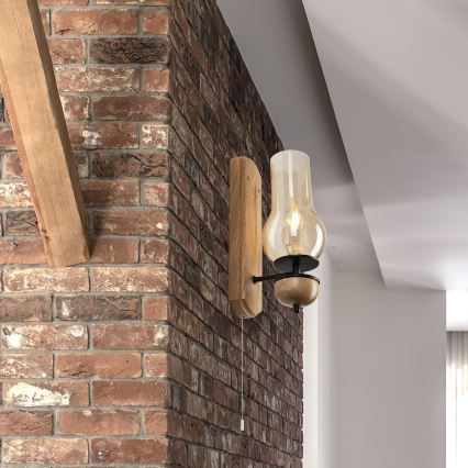 Brilagi - Kinkiet COTTAGE 1xE14/40W/230V dąb/brązowy