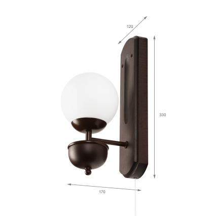 Brilagi - Kinkiet COTTAGE 1xG9/40W/230V buk/biały