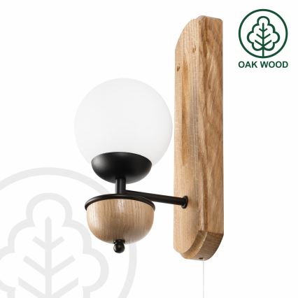 Brilagi - Kinkiet COTTAGE 1xG9/40W/230V dąb/biały