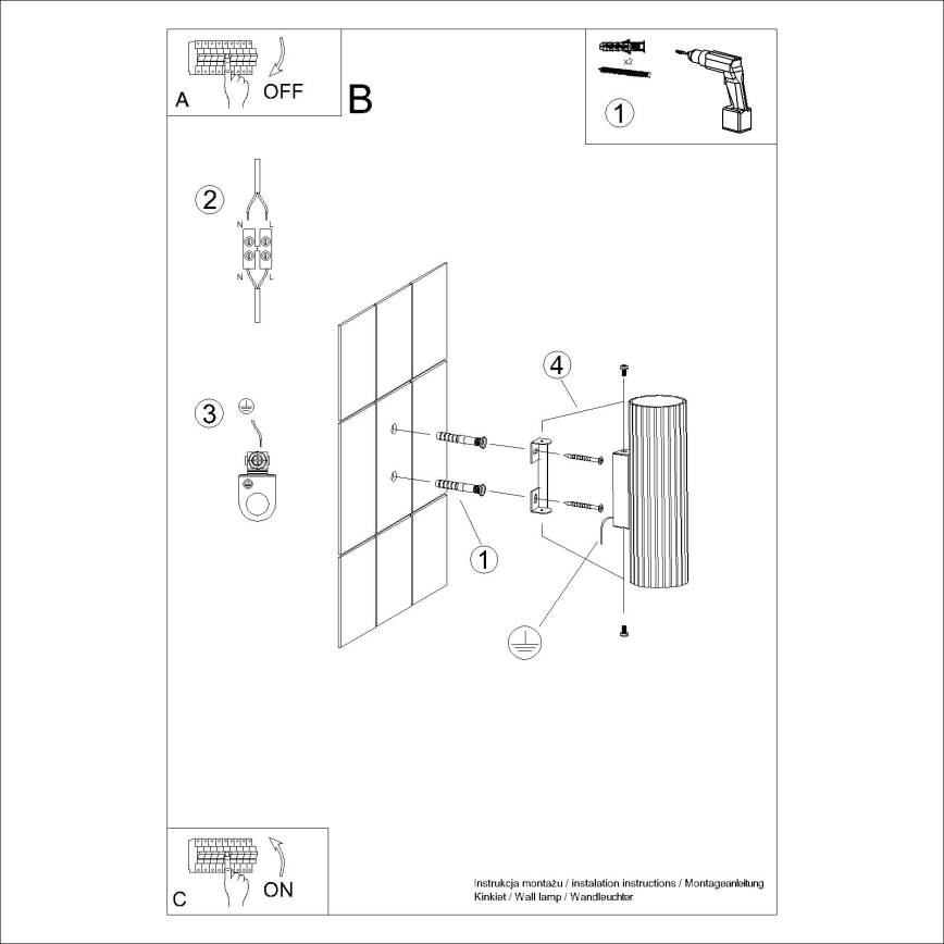 Brilagi - Kinkiet CRESTO 2xGU10/10W/230V 20 cm złoty