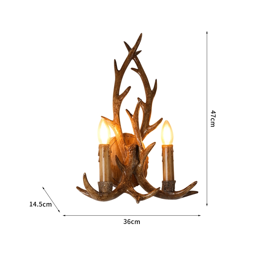 Brilagi - Kinkiet DEER 2xE14/10W/230V poroże
