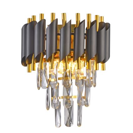 Brilagi - Kinkiet ECLIPSE 2xE14/10W/230V czarny/złoty