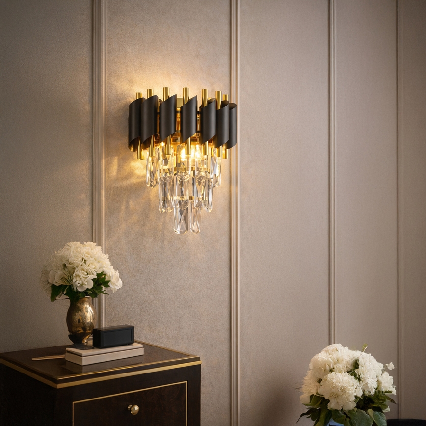 Brilagi - Kinkiet ECLIPSE 2xE14/10W/230V czarny/złoty