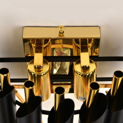 Brilagi - Kinkiet ECLIPSE 2xE14/10W/230V czarny/złoty