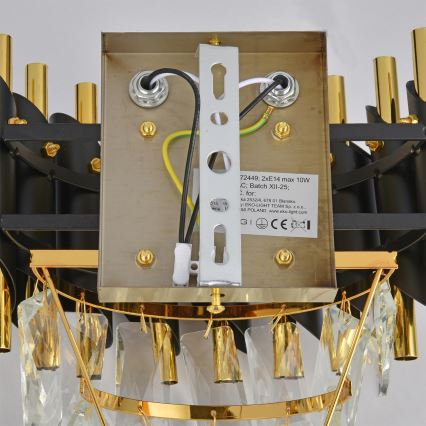 Brilagi - Kinkiet ECLIPSE 2xE14/10W/230V czarny/złoty