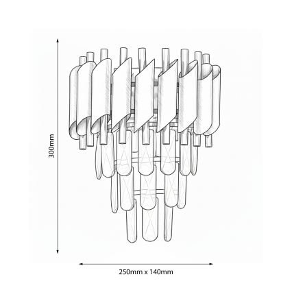 Brilagi - Kinkiet ECLIPSE 2xE14/10W/230V czarny/złoty