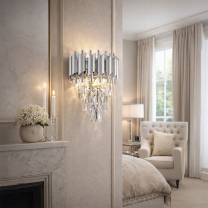 Brilagi - Kinkiet ECLIPSE 2xE14/10W/230V srebrny