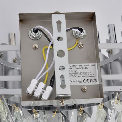 Brilagi - Kinkiet ECLIPSE 2xE14/10W/230V srebrny