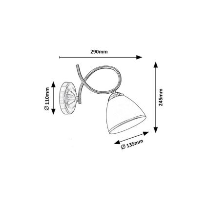 Brilagi - Kinkiet FRED 1xE27/60W/230V brązowy
