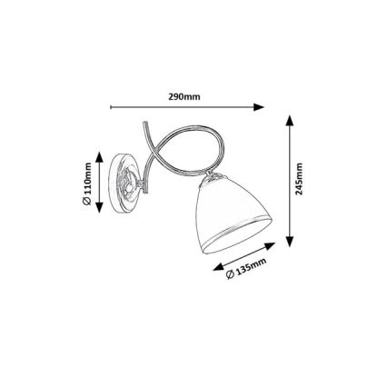Brilagi - Kinkiet FRED 1xE27/60W/230V chrom błyszczący
