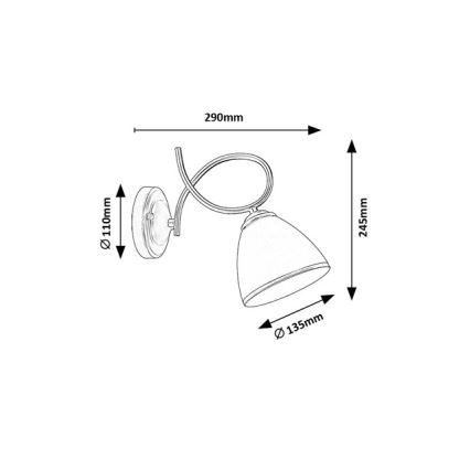 Brilagi - Kinkiet FRED 1xE27/60W/230V złoty