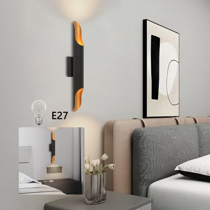 Brilagi - Kinkiet KALMAR 2xE27/40W/230V czarny/brązowy