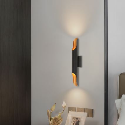 Brilagi - Kinkiet KALMAR 2xE27/40W/230V czarny/brązowy