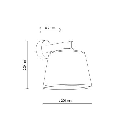 Brilagi - Kinkiet LATTE SABIA 1xE27/15W/230V sosna/beżowy