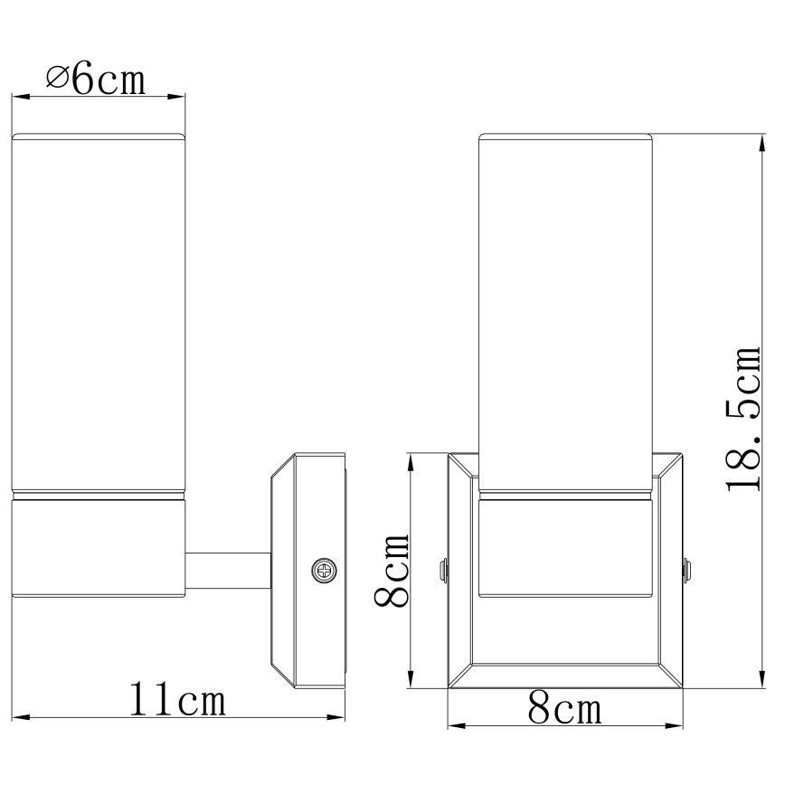 Brilagi - Kinkiet łazienkowy RAY 1xE14/40W/230V IP44