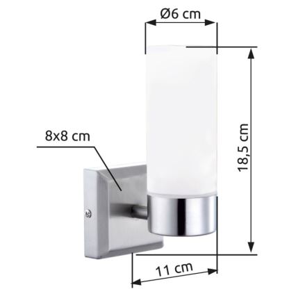 Brilagi - Kinkiet łazienkowy RAY 1xE14/40W/230V IP44