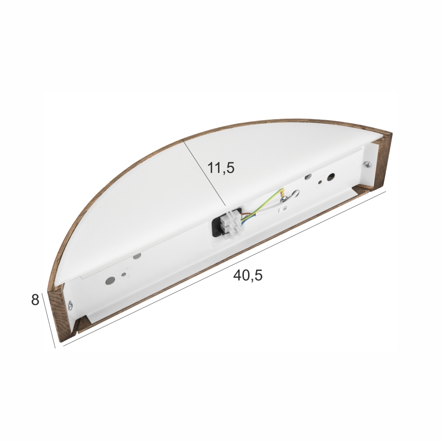 Brilagi - Kinkiet LED CARVALHO 1xE27/15W/230V, dąb orzechowy
