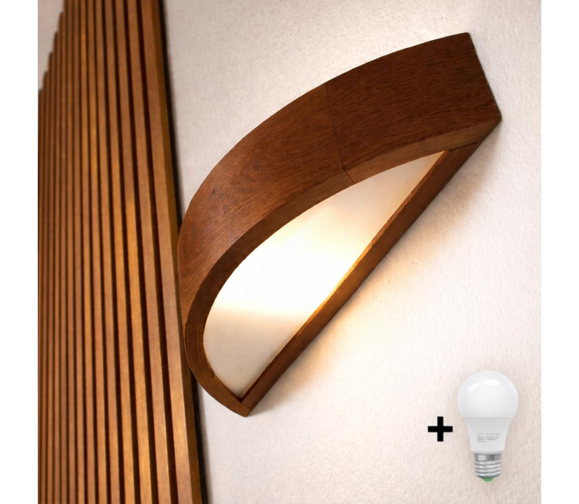 Brilagi - Kinkiet LED CARVALHO 1xE27/15W/230V dąb wiśnia