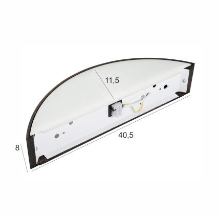 Brilagi - Kinkiet LED CARVALHO SMOKEY 1xE27/60W/230V dąb