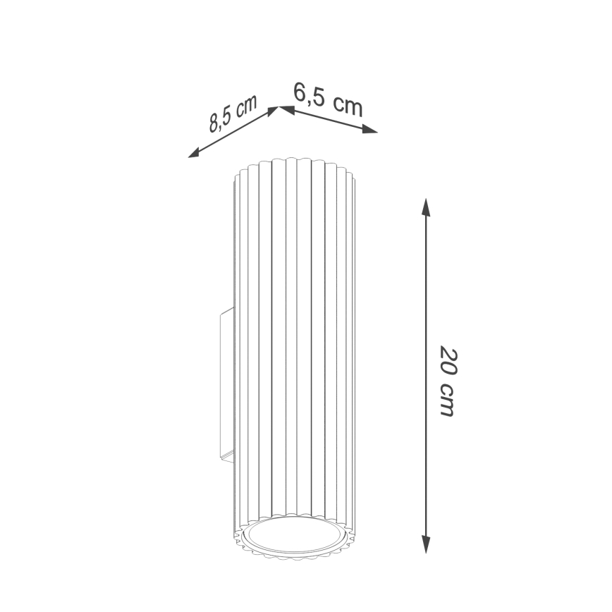Brilagi - Kinkiet LED CRESTO 2x GU10/10W/230V, 20 cm, czerwony