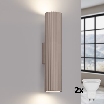 Brilagi - Kinkiet LED CRESTO 2xGU10/10W/230V 30 cm taupe