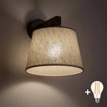 BRILAGI - Kinkiet LED LATTE 1xE27/15W/230V sosna/beżowy