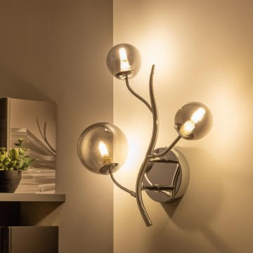 Brilagi - Kinkiet LED MISTEL 3xG9/3W/230V czarny chrom/przydymione