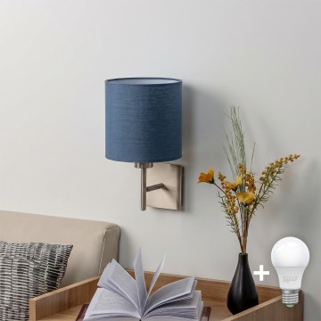 BRILAGI - Kinkiet LED NUBILA 1xE27/60W/230V matowy chrom/ciemny niebieski