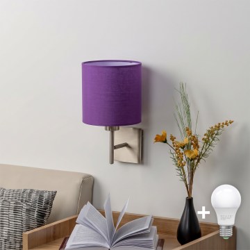 BRILAGI - kinkiet LED NUBILA 1xE27/60W/230V matowy chrom/fioletowy