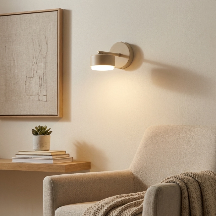 Brilagi - LED RGB+CCT ściemnialny kinkiet MONO 1xGX53/14W/230V 2700-6500K Wi-Fi Tuya beżowy