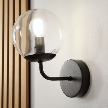 Brilagi - Kinkiet MALIVA 1xE14/15W/230V czarny/przezroczysty