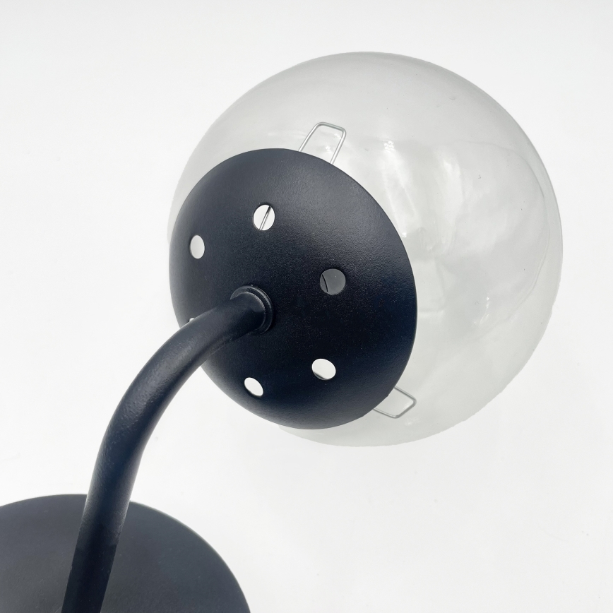 Brilagi - Kinkiet MALIVA 1xE14/15W/230V czarny/przezroczysty