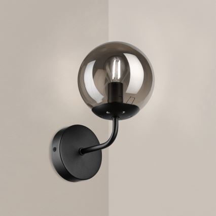 Brilagi - Kinkiet MALIVA 1xE14/15W/230V czarny/przydymiony