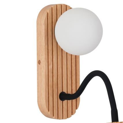 Brilagi - Kinkiet MODERN WOOD 1xG9/5W/230V + 1xGU10/8W z drewna kauczukowego