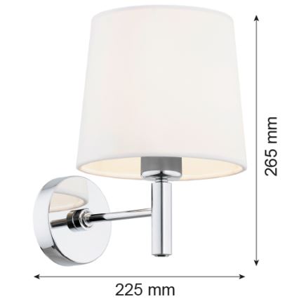 Brilagi - Kinkiet MONTE 1xE27/60W/230V kremowy/błyszczący chrom
