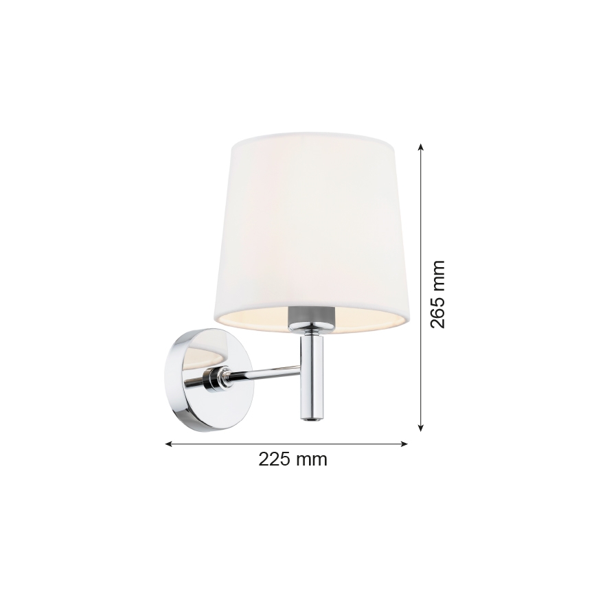 Brilagi - Kinkiet MONTE 1xE27/60W/230V kremowy/błyszczący chrom