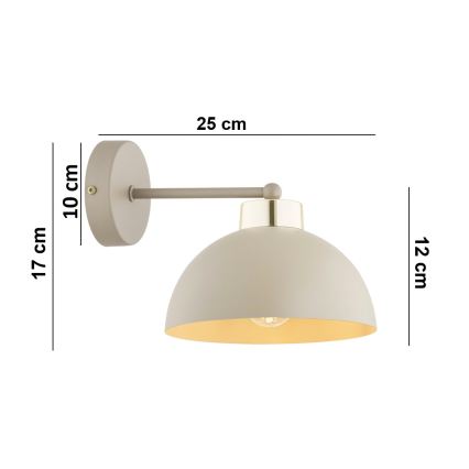 Brilagi - Kinkiet MOON 1xE27/60W/230V beżowy/złoty