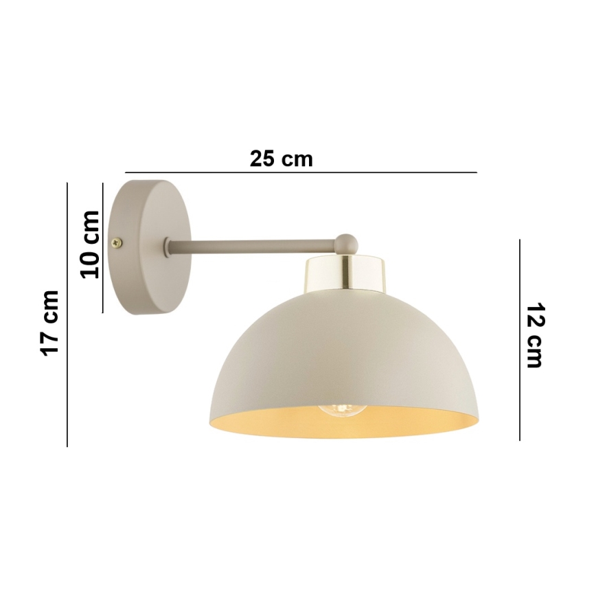 Brilagi - Kinkiet MOON 1xE27/60W/230V beżowy/złoty