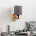 Brilagi - Kinkiet NUBILA WOOD 1xE27/25W/230V dąb/antracyt