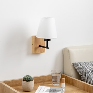 Brilagi - Kinkiet NUBILA WOOD 1xE27/25W/230V dąb/biały