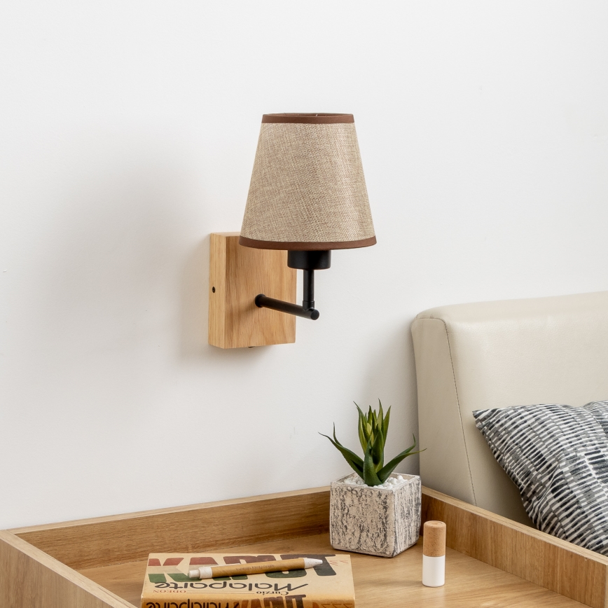 Brilagi - Kinkiet NUBILA WOOD 1xE27/25W/230V dąb/brązowy