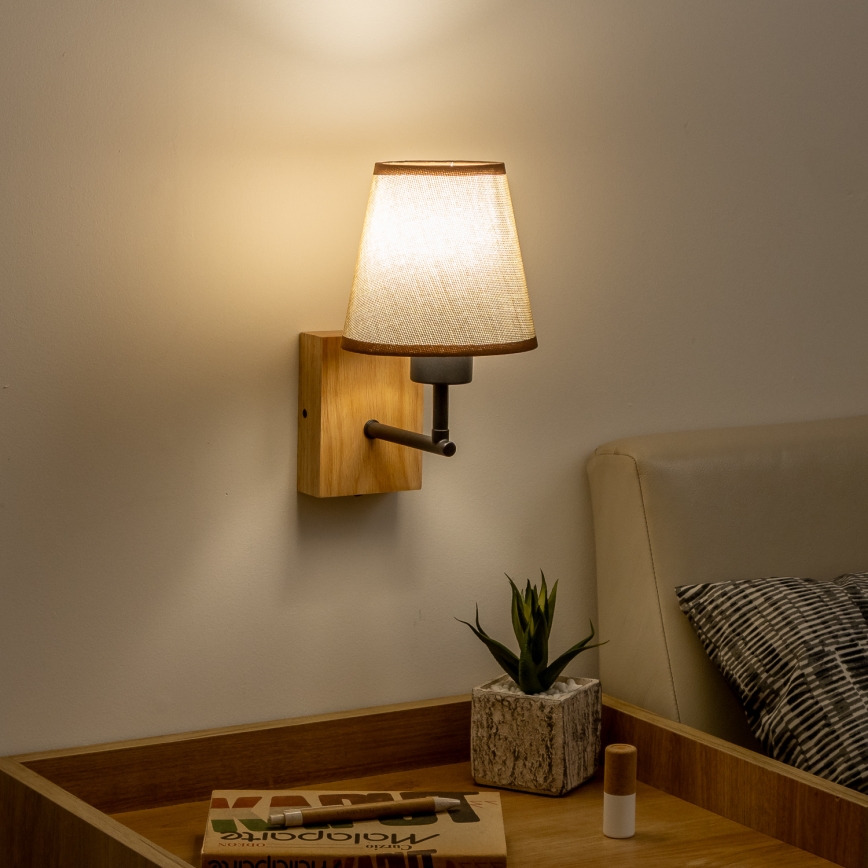 Brilagi - Kinkiet NUBILA WOOD 1xE27/25W/230V dąb/brązowy