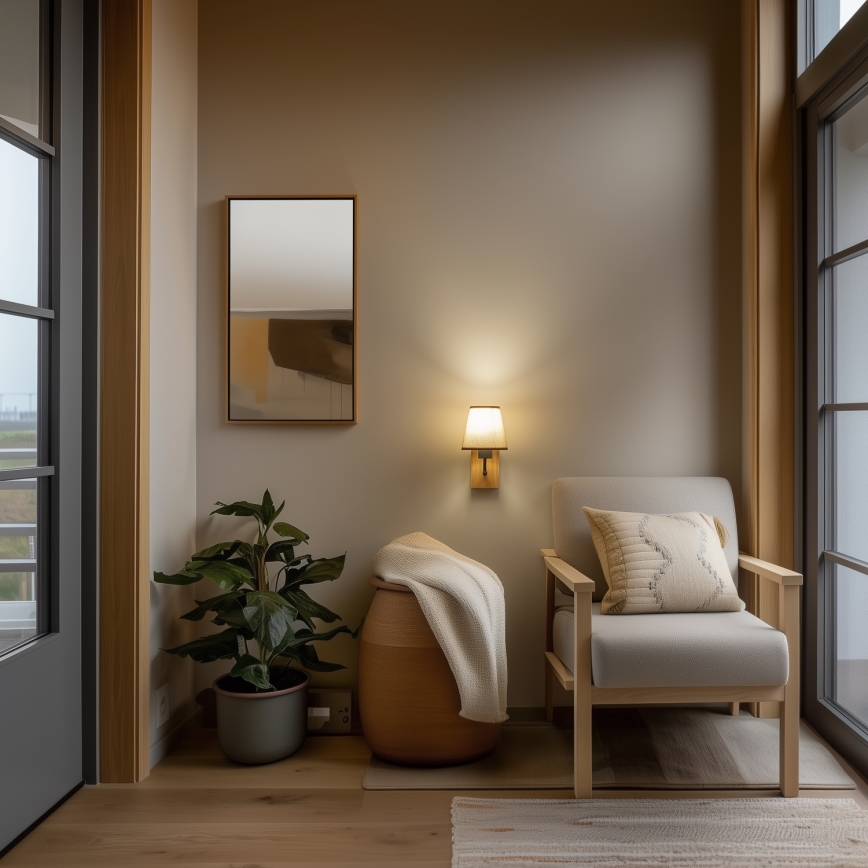 Brilagi - Kinkiet NUBILA WOOD 1xE27/25W/230V dąb/brązowy