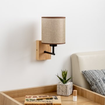 Brilagi - Kinkiet NUBILA WOOD 1xE27/25W/230V dąb/brązowy