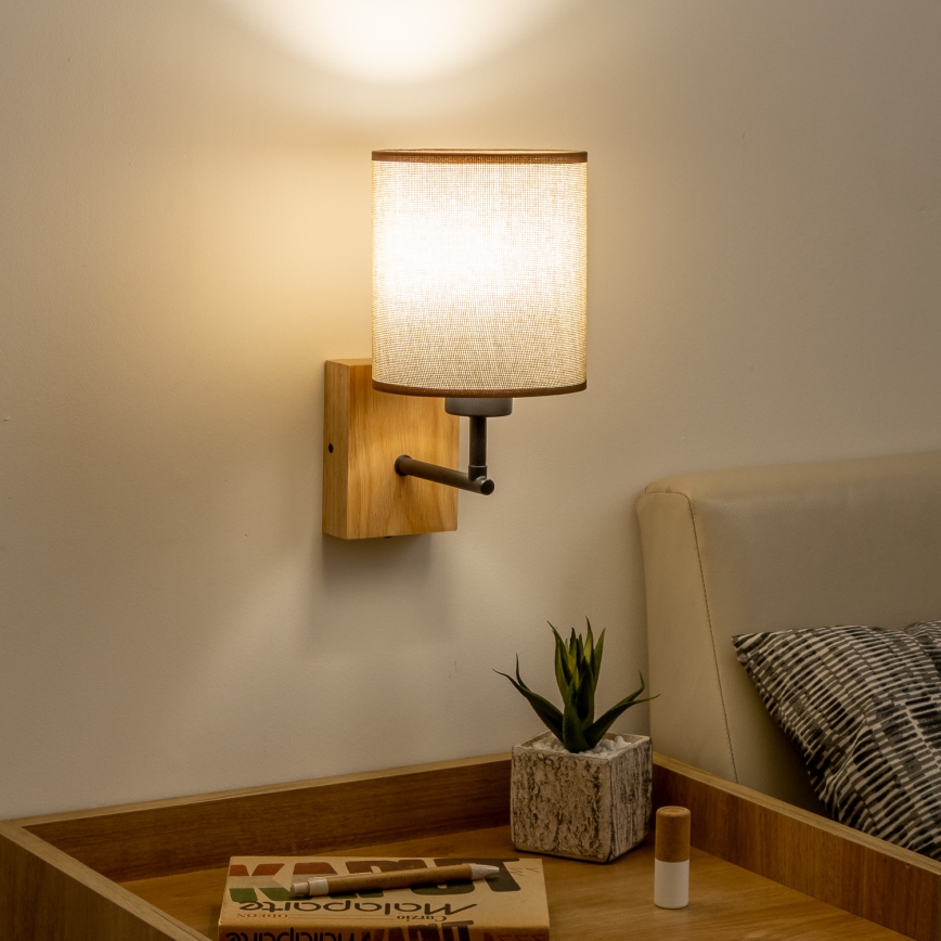 Brilagi - Kinkiet NUBILA WOOD 1xE27/25W/230V dąb/brązowy
